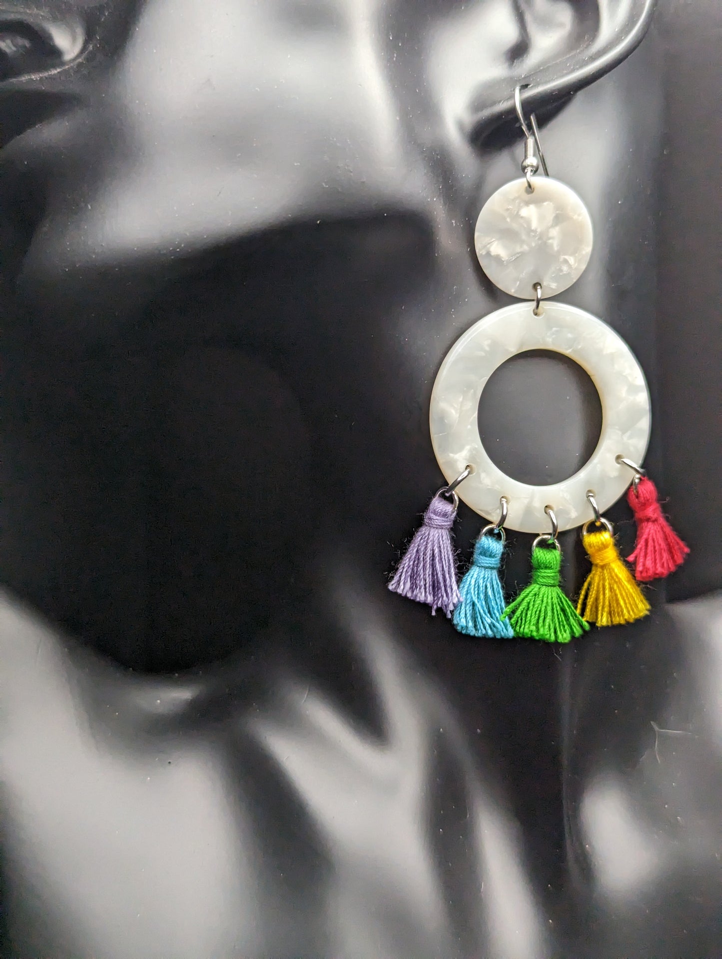 Rainbow Tassel Earrings