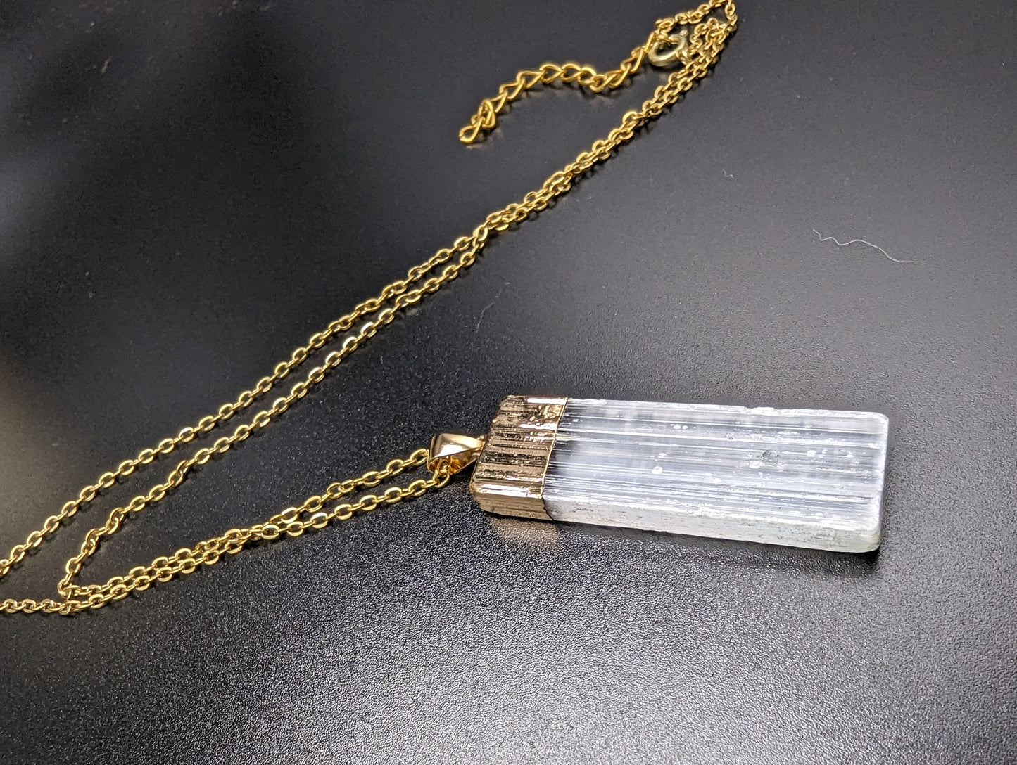 Gold Selenite Healing Necklace
