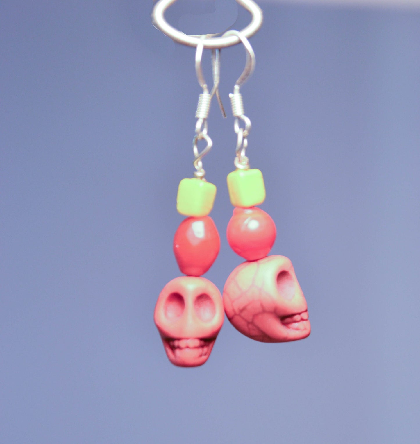 Orange Skull Earrings | Skull Series