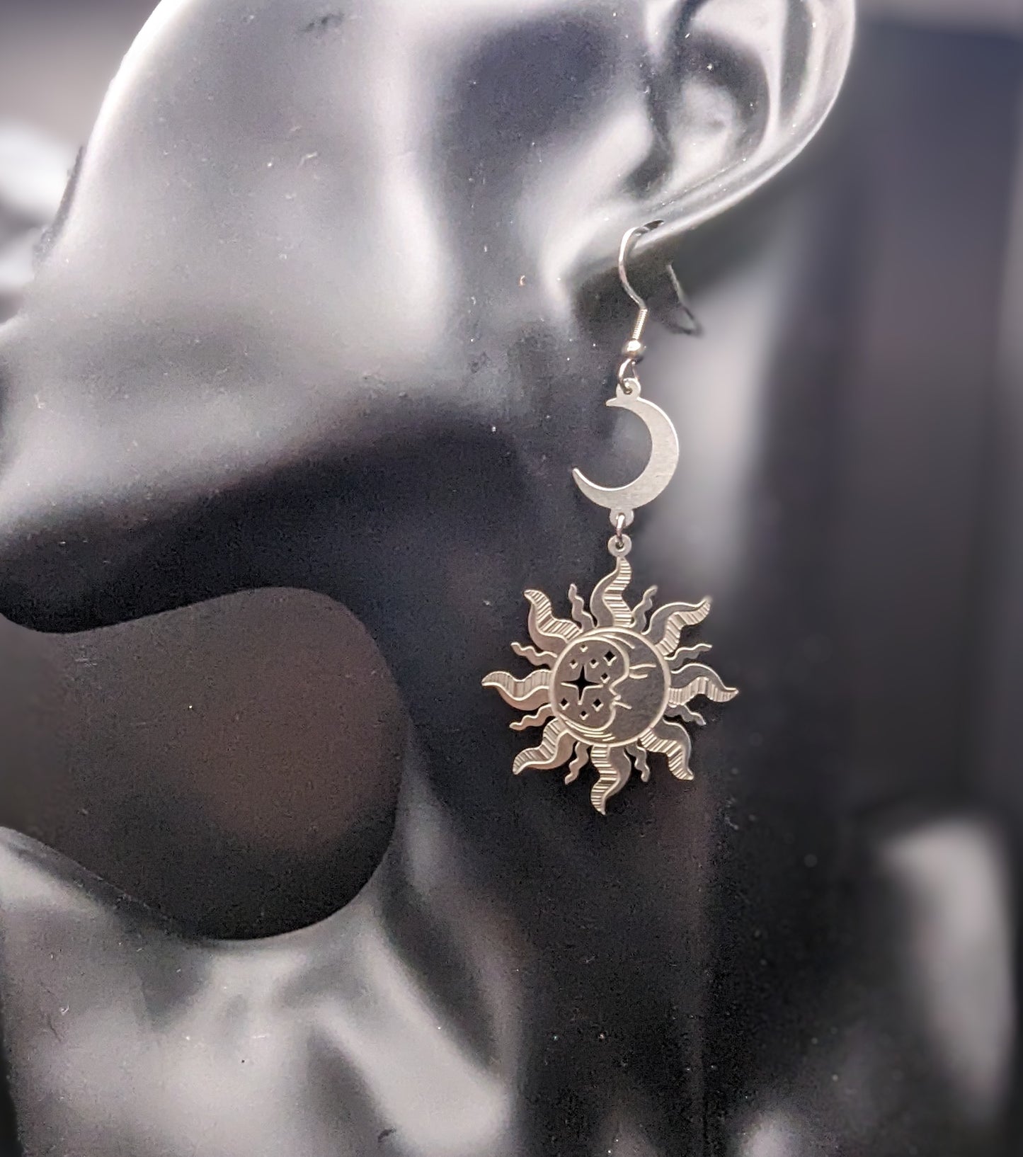 Celestial Sun and Moon Earrings