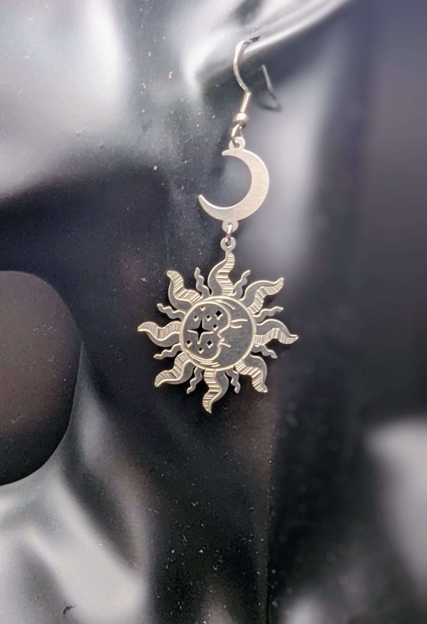 Celestial Sun and Moon Earrings