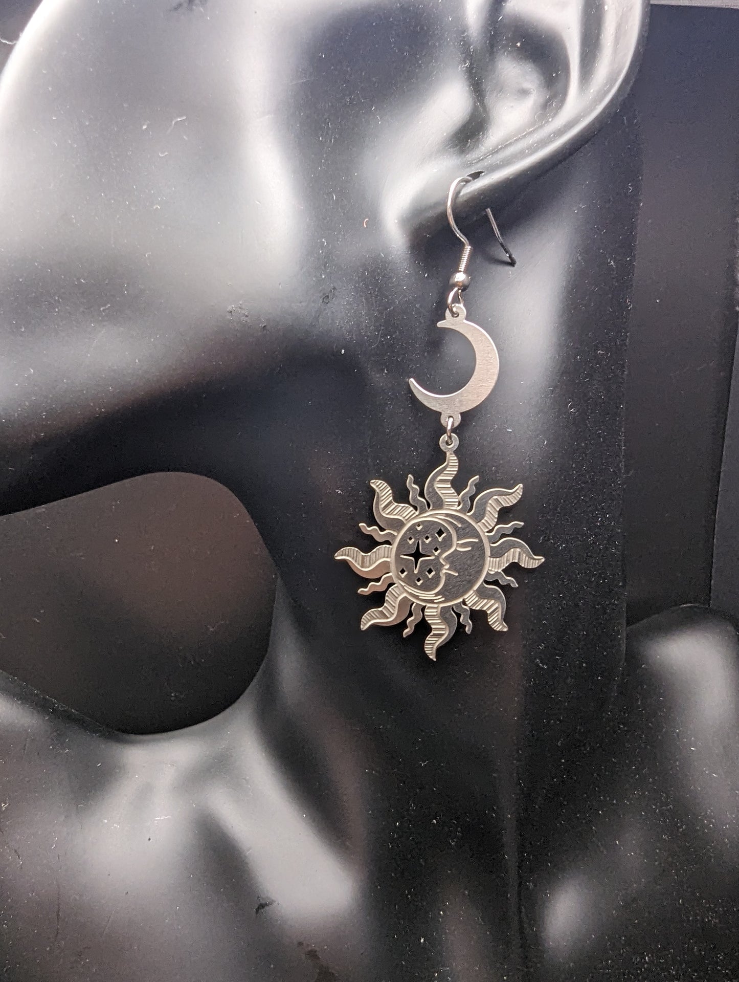 Celestial Sun and Moon Earrings