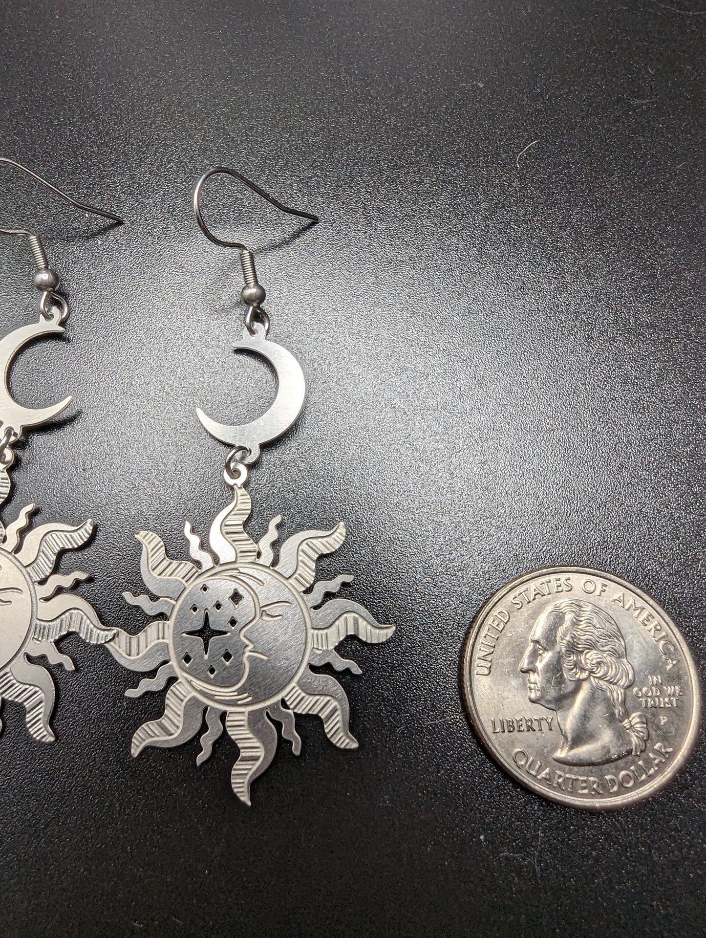 Celestial Sun and Moon Earrings