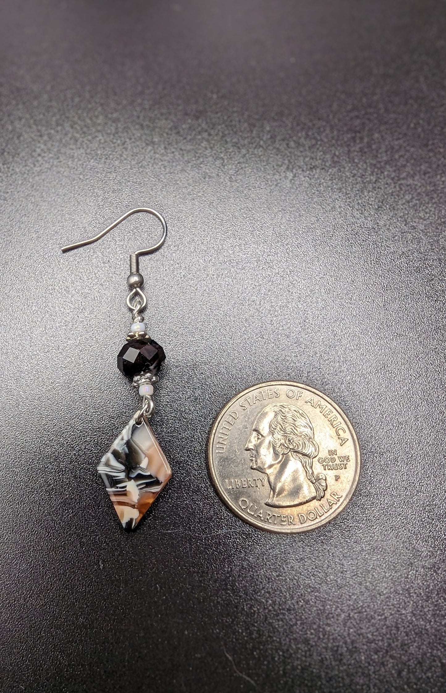 Black and Brown Dangle Earrings