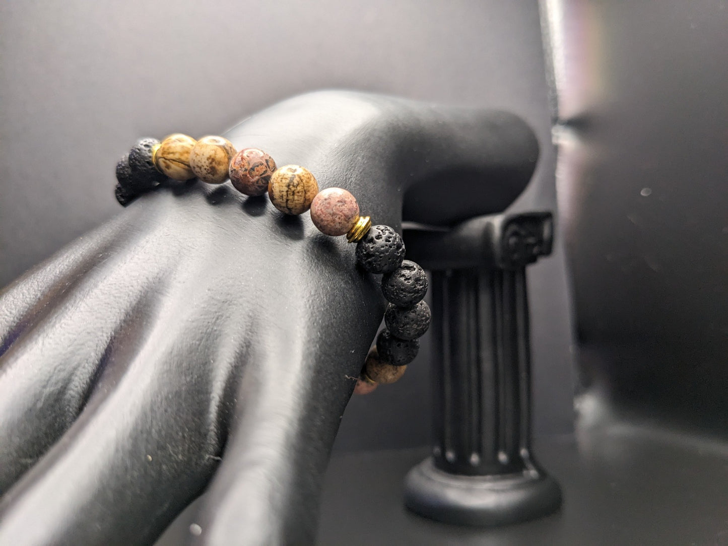 Jasper and Lava bracelet