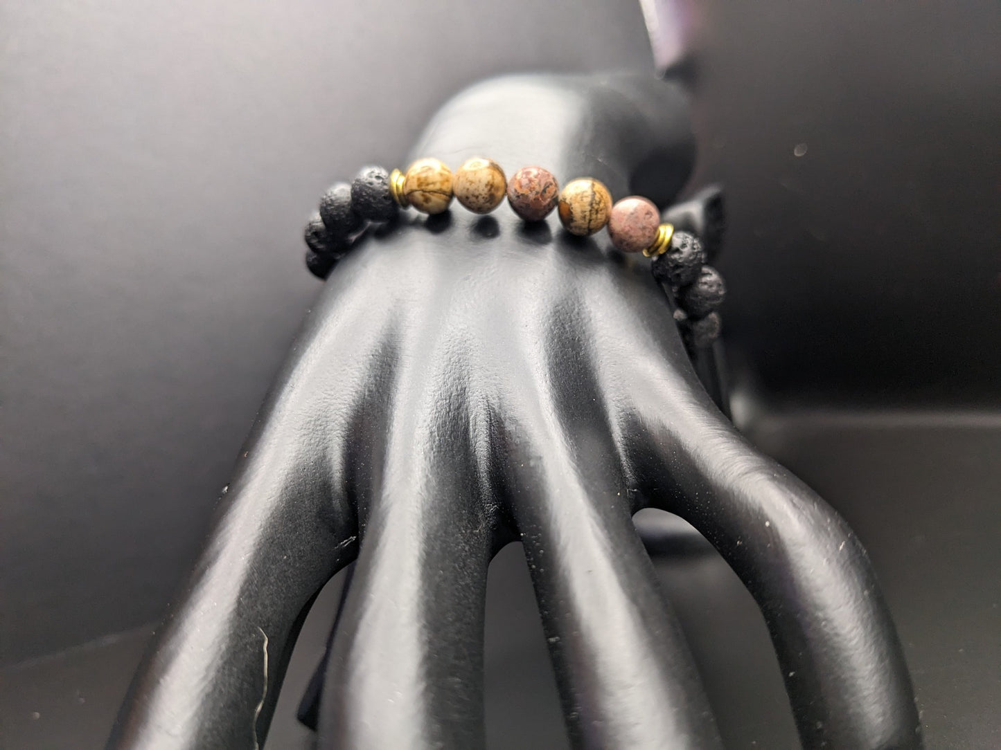 Jasper and Lava bracelet