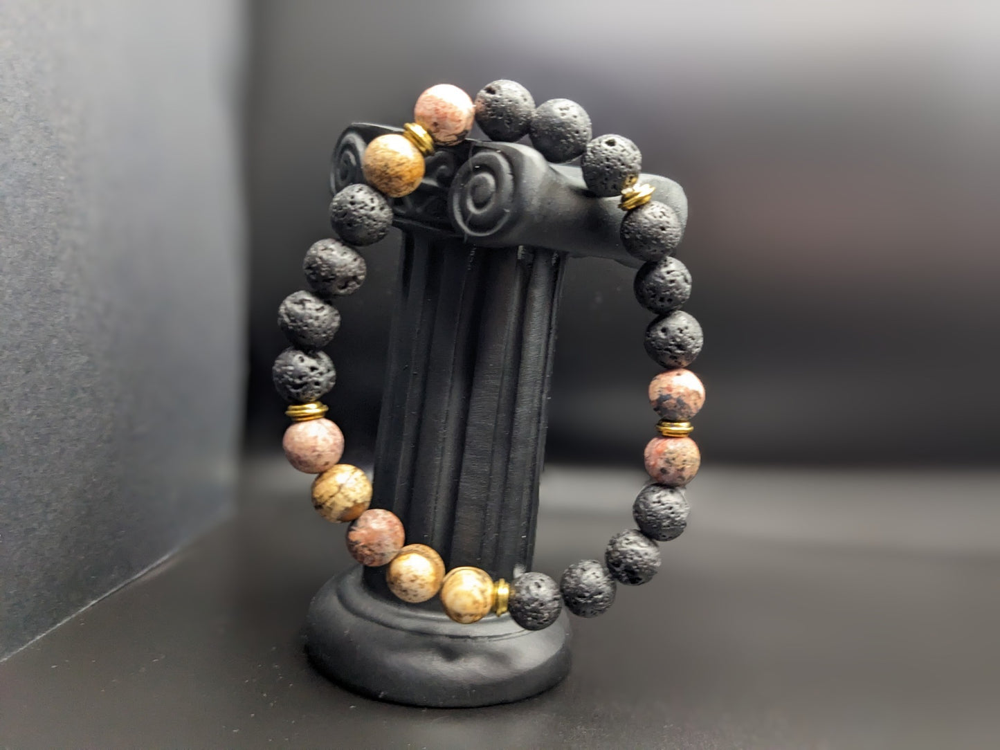 Jasper and Lava bracelet