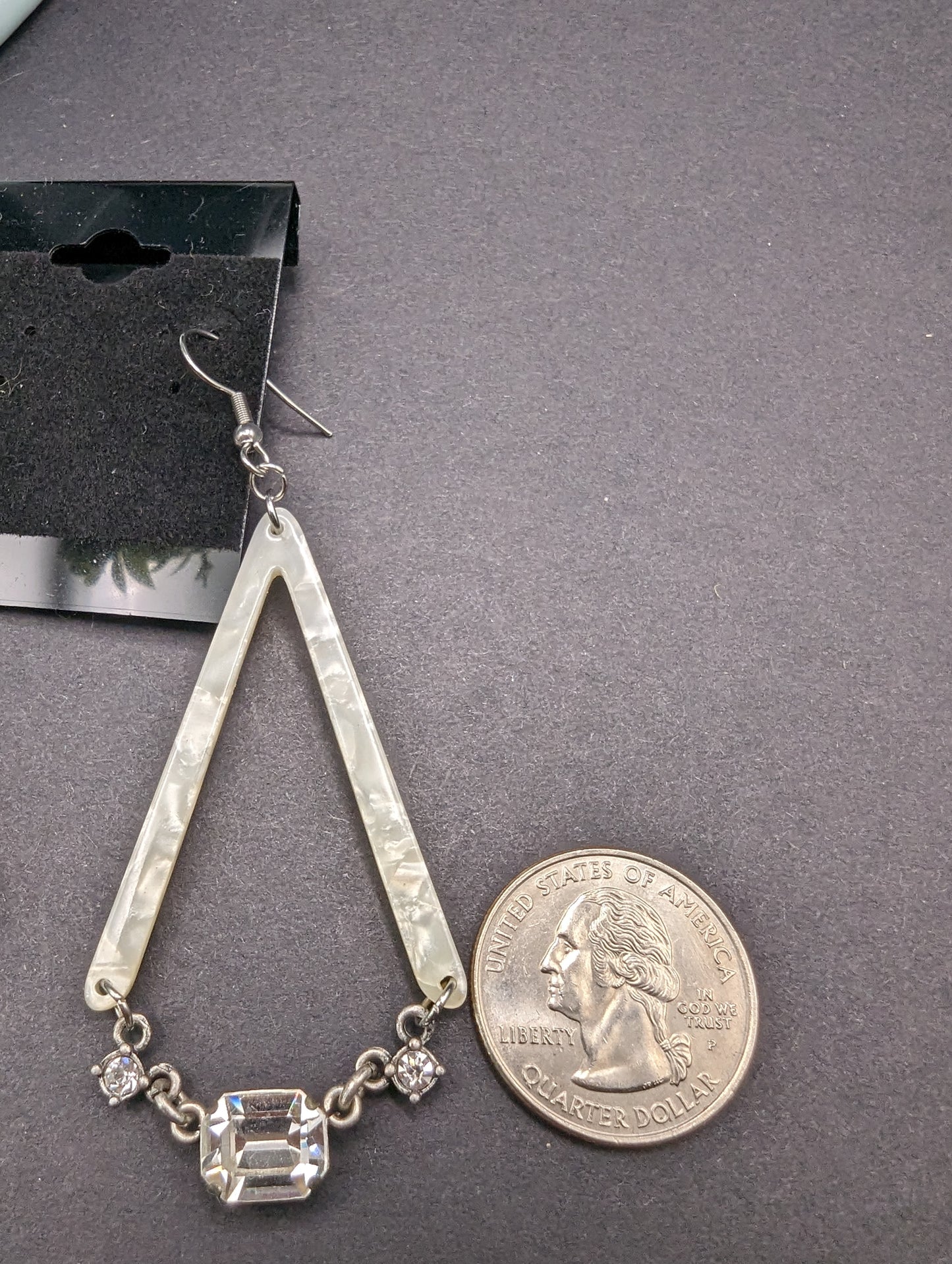 Mimi's Sparkling White & Silver Earrings