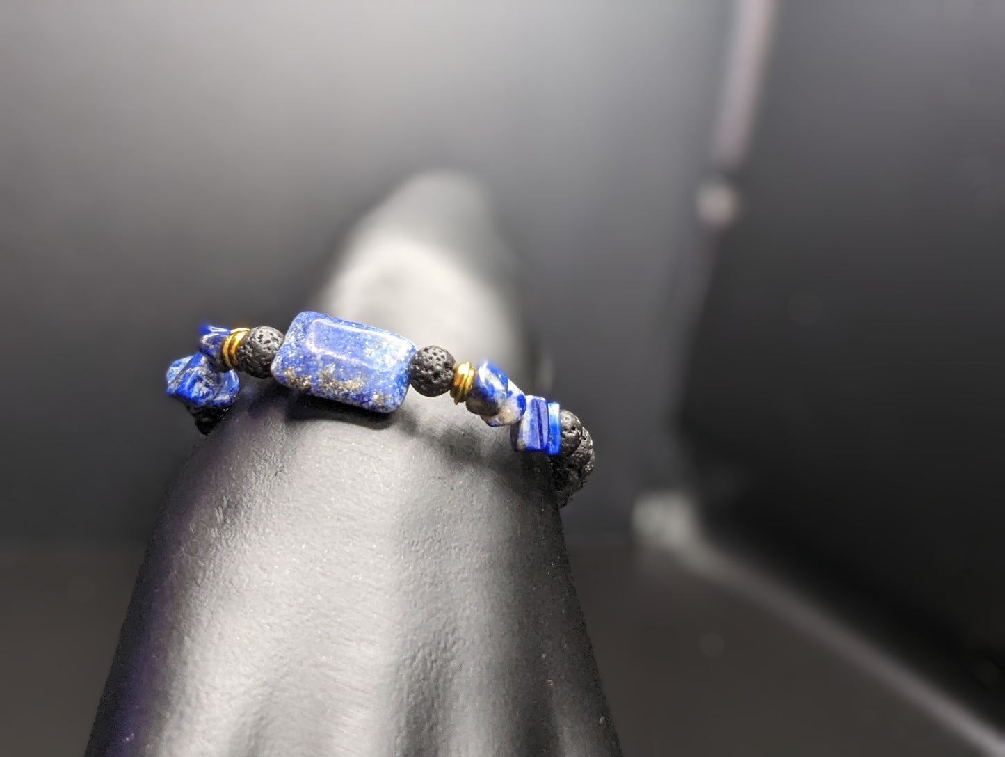 Lapis Lazuli & Lava Bracelet