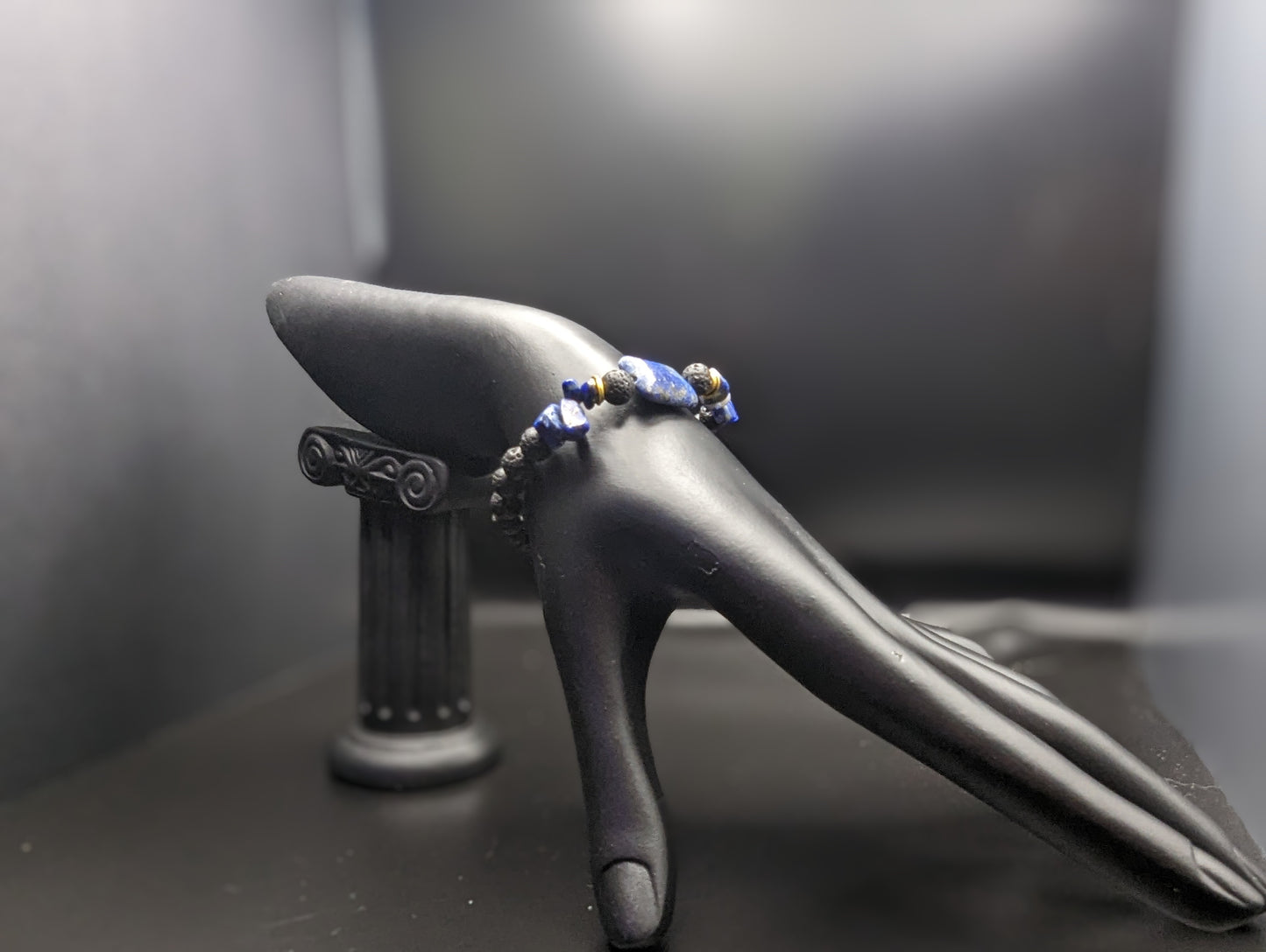 Lapis Lazuli & Lava Bracelet