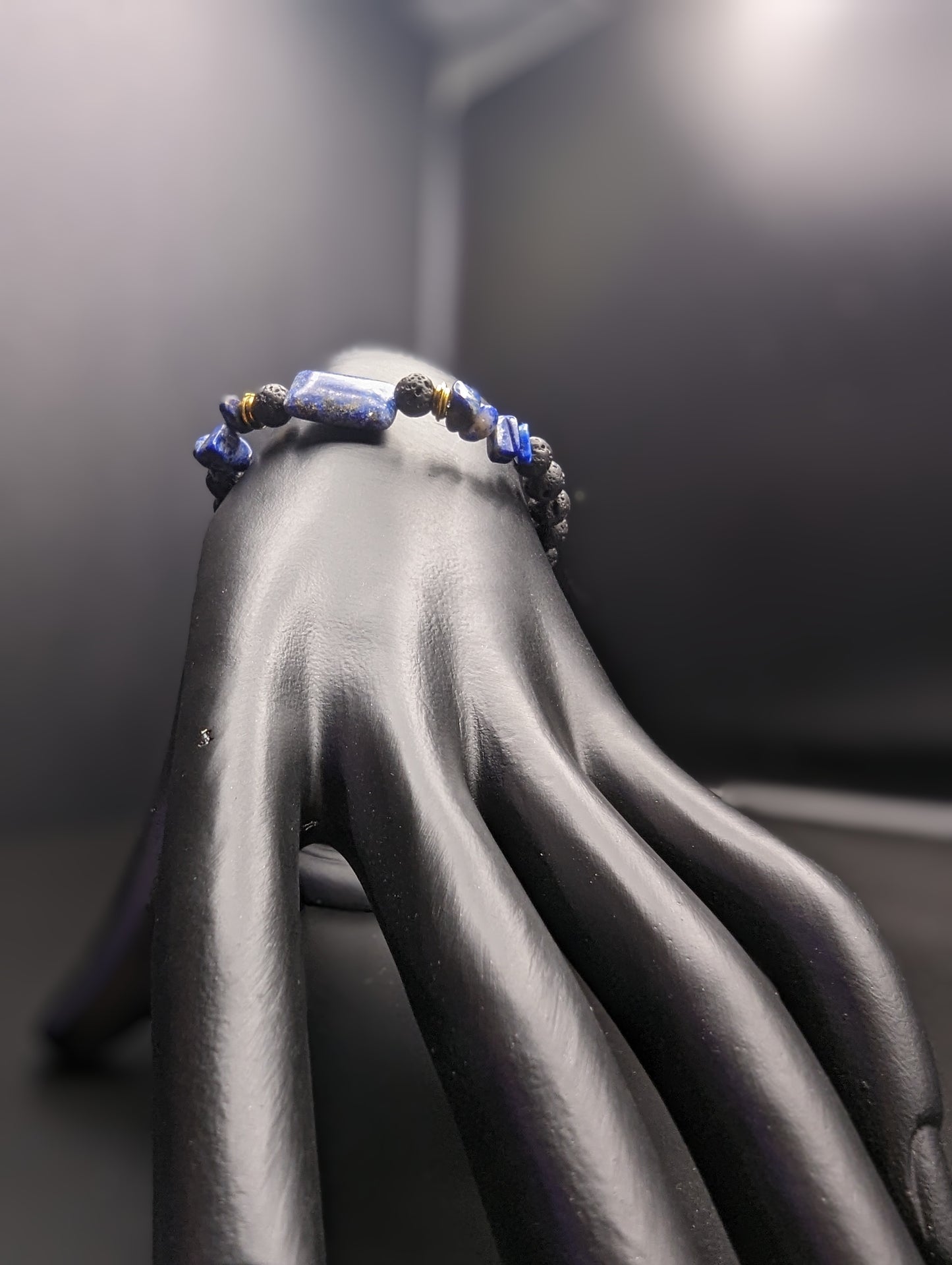 Lapis Lazuli & Lava Bracelet