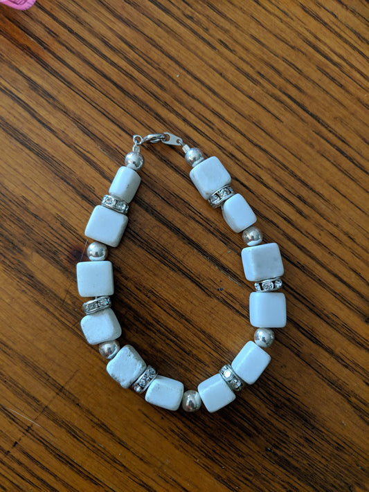 White Stone Bracelet