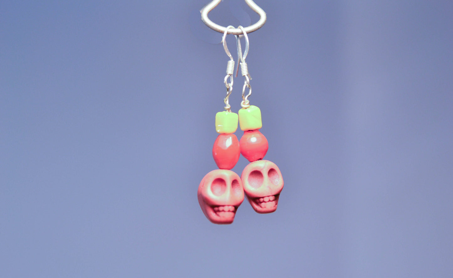 Orange Skull Earrings | Skull Series