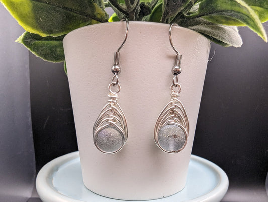 Silver Moonlight Woven Earrings