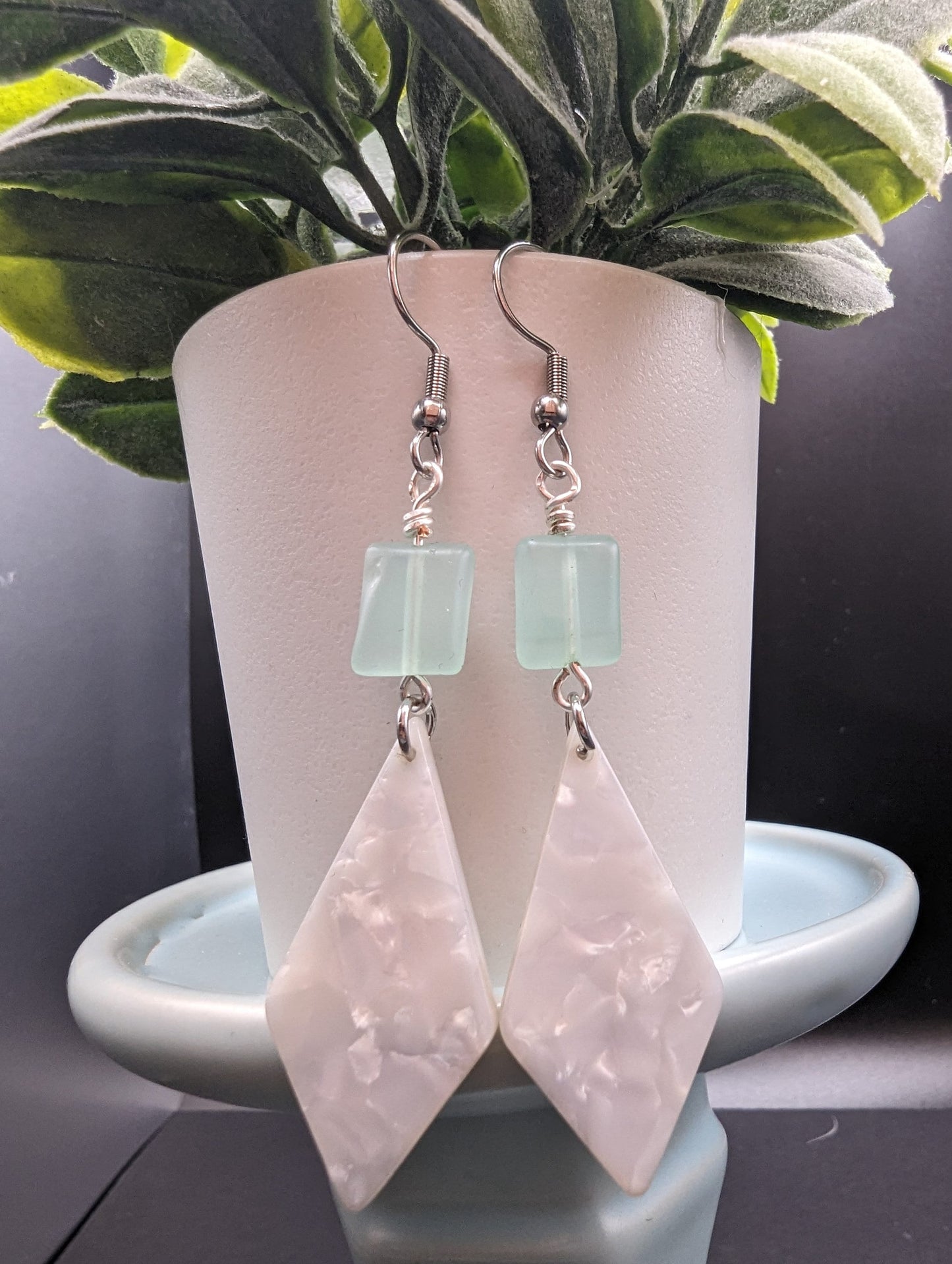 Brilliant Mint Dangle Earrings | Ultralight Weight