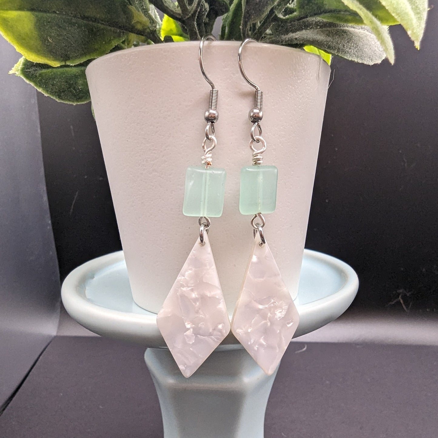 Brilliant Mint Dangle Earrings | Ultralight Weight