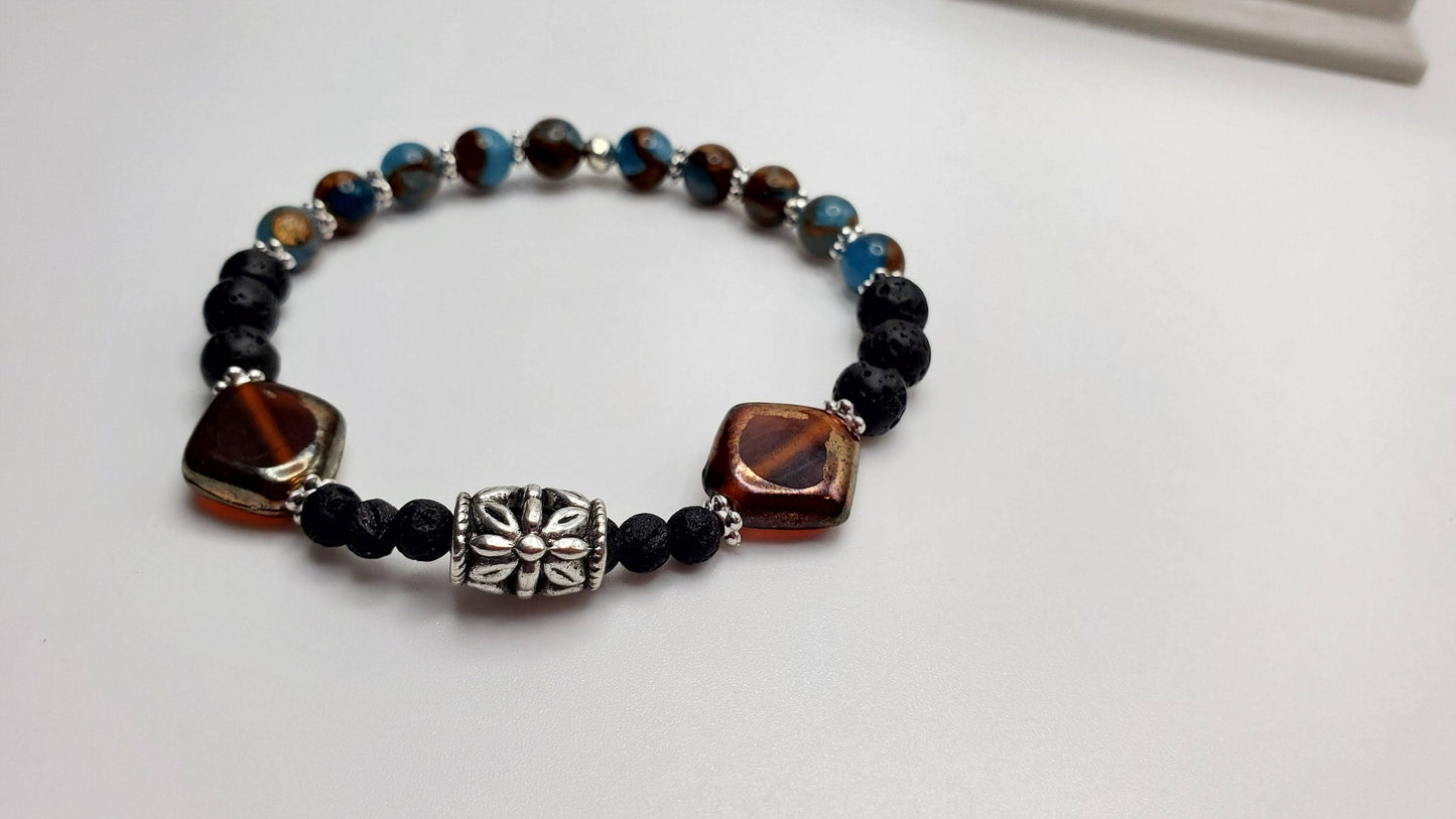 Essential Oil diffuser | Fidget Bracelet with Lava