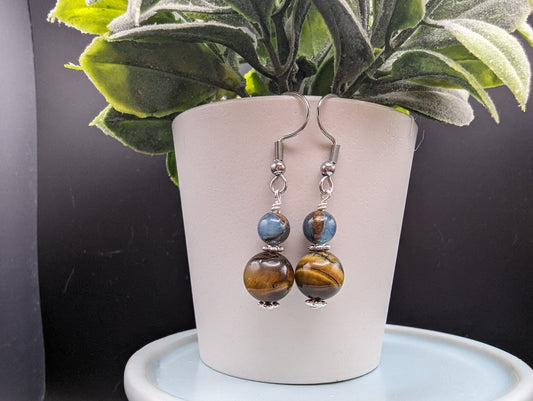 Tiger Eye Dangle Earrings